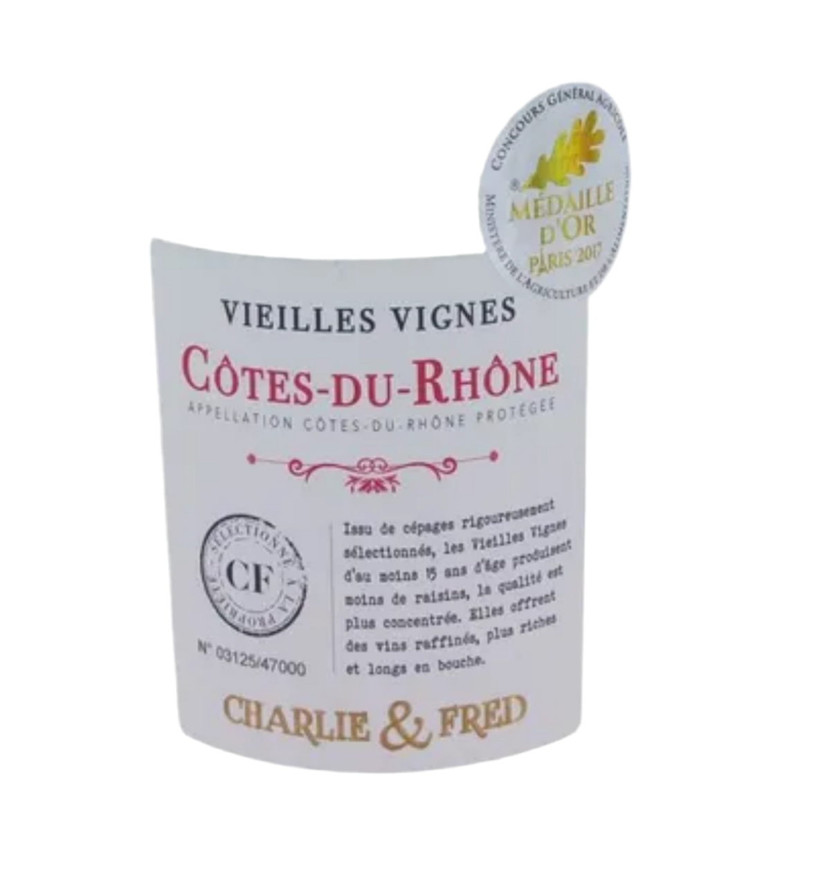 Vin rouge : Côtes-du-Rhône Vieilles