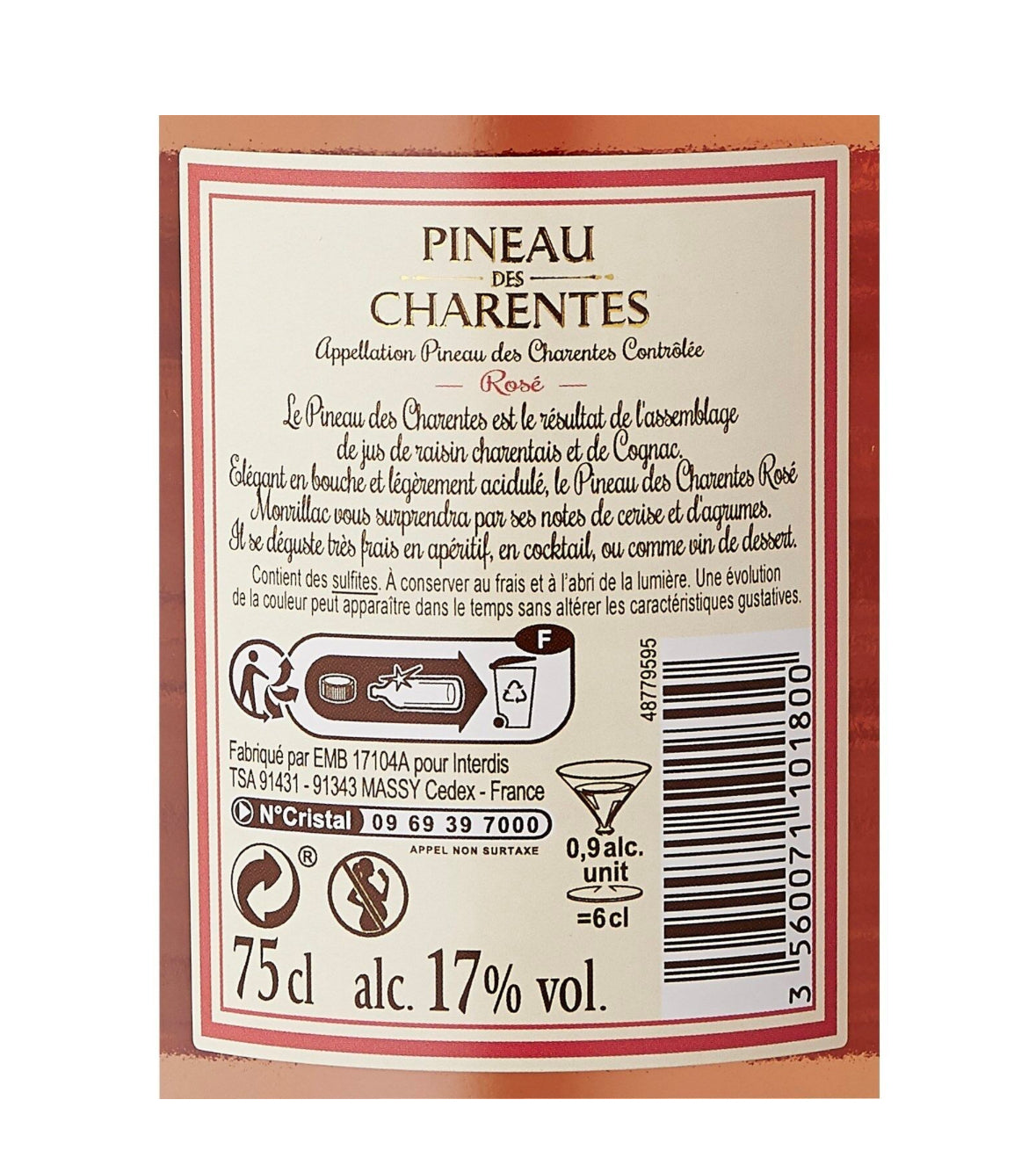 Vin rosé apéritif : Pineau des Charentes